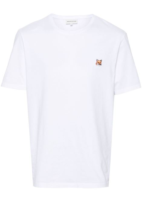fox head patch t-shirt man white MAISON KITSUNÉ | LM00104KJ0008P100